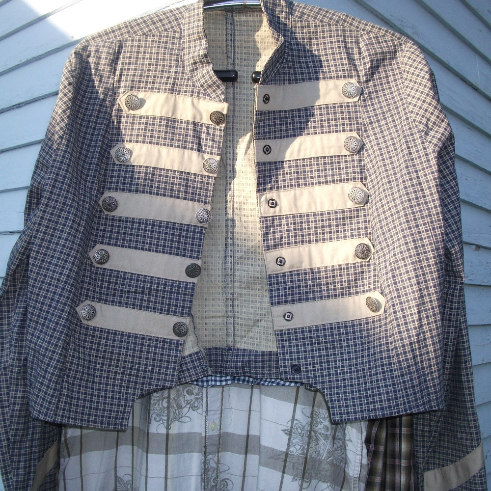 WOMENS M HandMade Steampunk Plaid Jacket